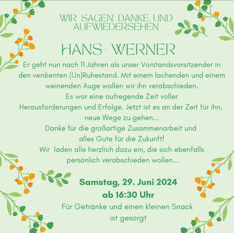 Wir sagne Danke und Auf Wiedersehen