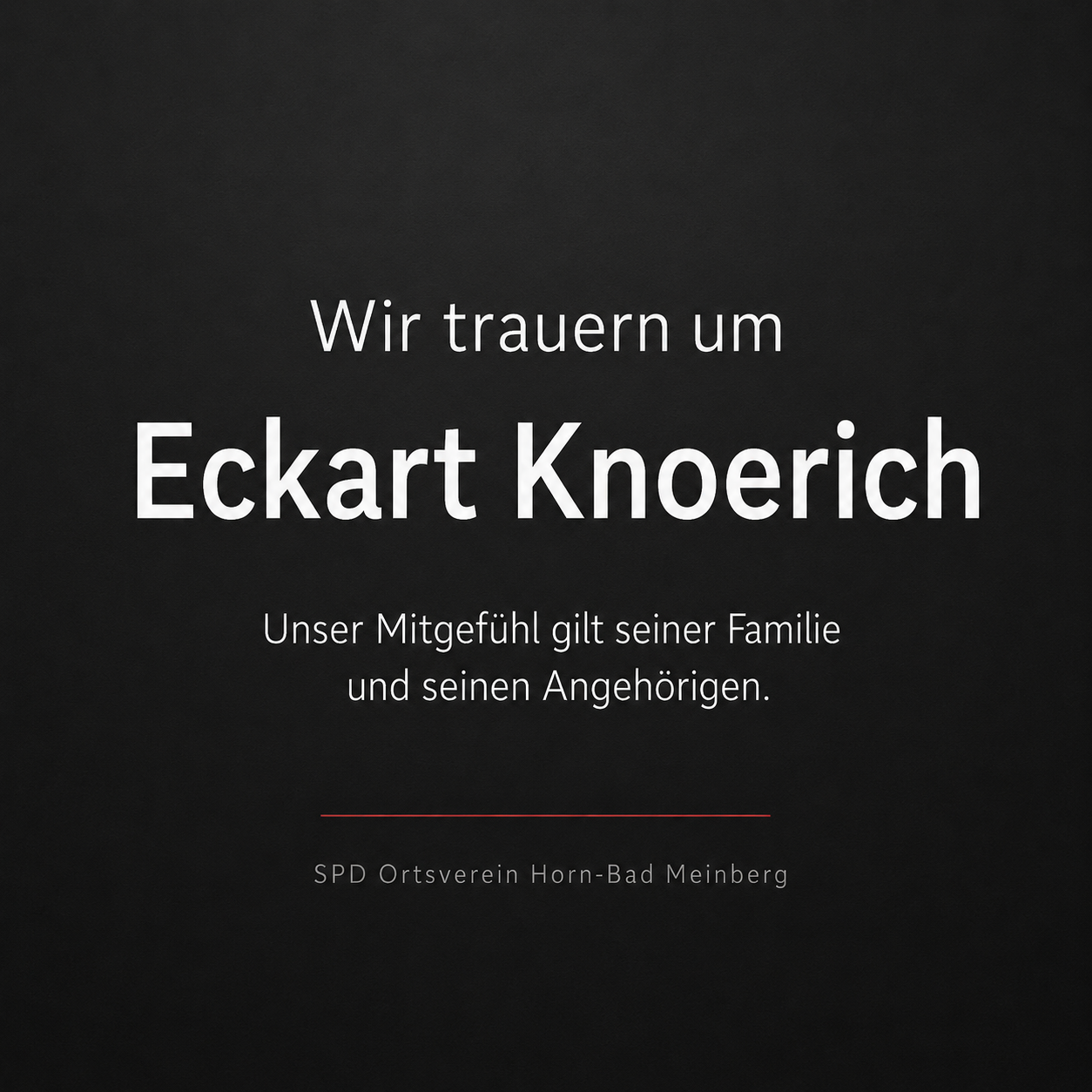 Wir trauern um Eckart Knoerich